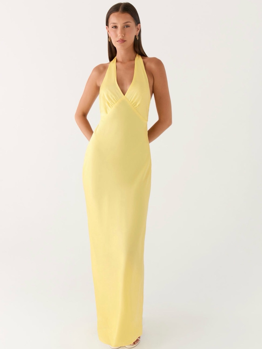 Peppermayo Heavy Hearted Satin Maxi Dress